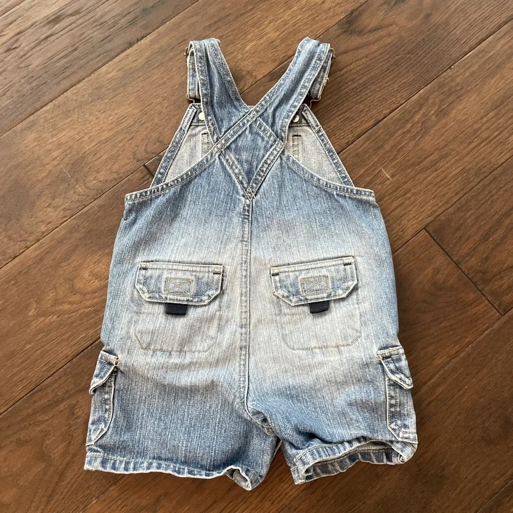 Vintage Old Navy‎ Baby Size 18-24 Months Denim Blue Overalls